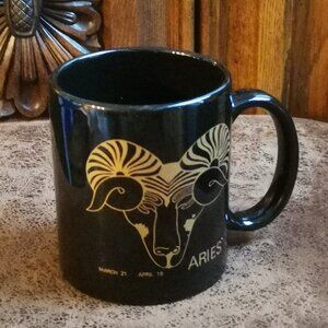 Aries Black Ceramic Mug